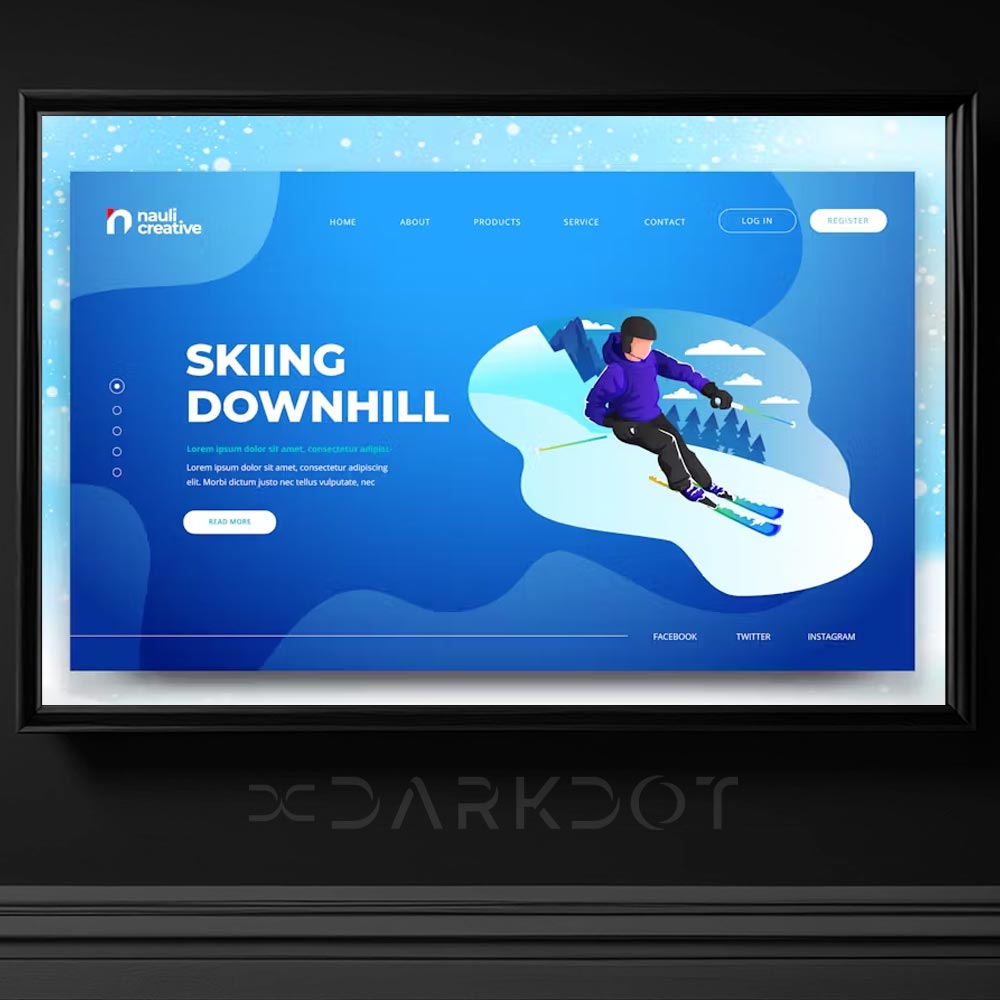 kayak yapan insan kayak sporu vektorel illustrasyon afis poster slayt