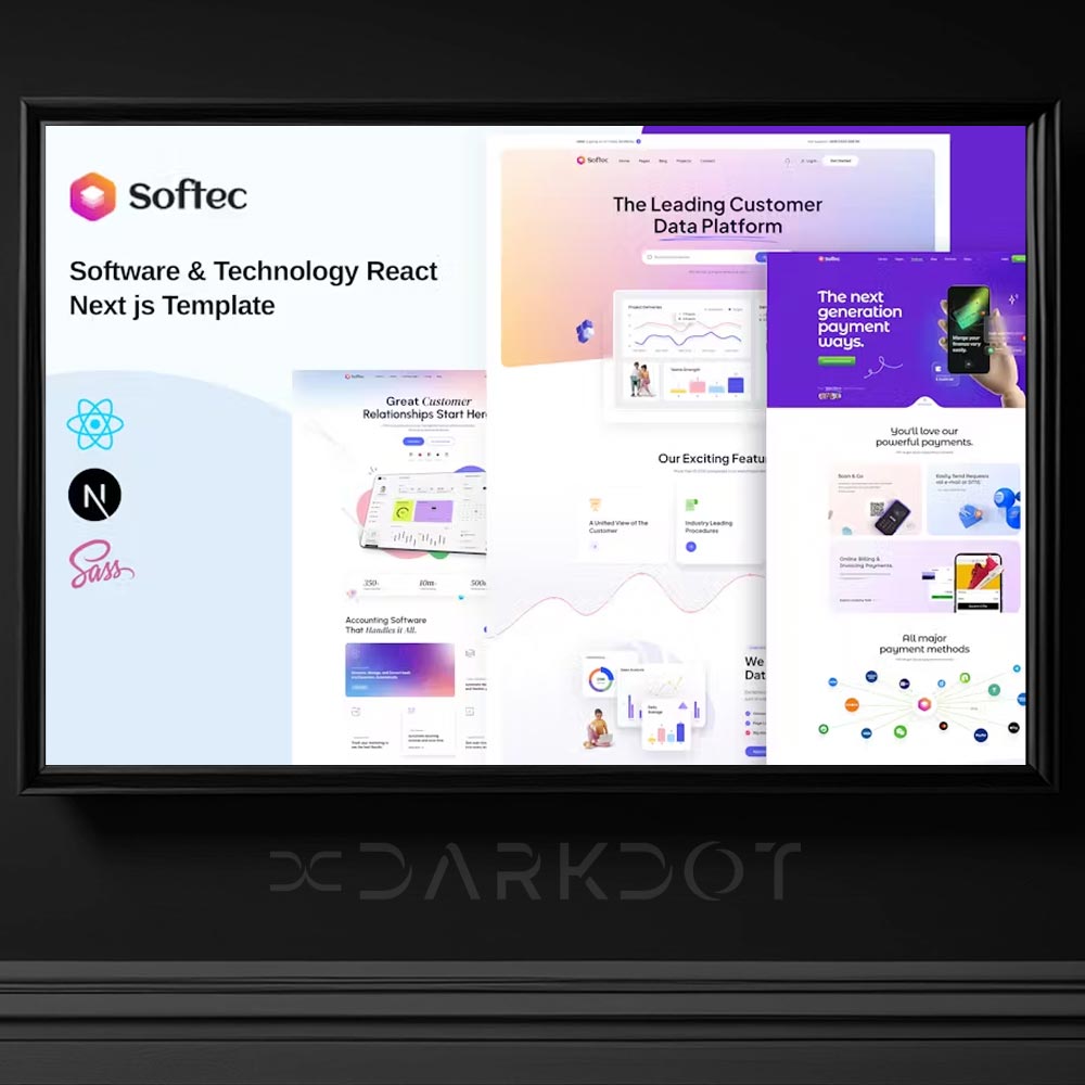 softec software yazilim firmalari icin web site html react tasarim sablon
