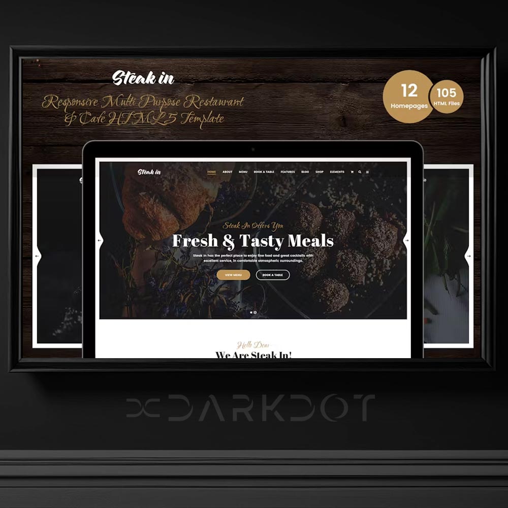 steak in restaurant web site et restoran web site sayfa html template