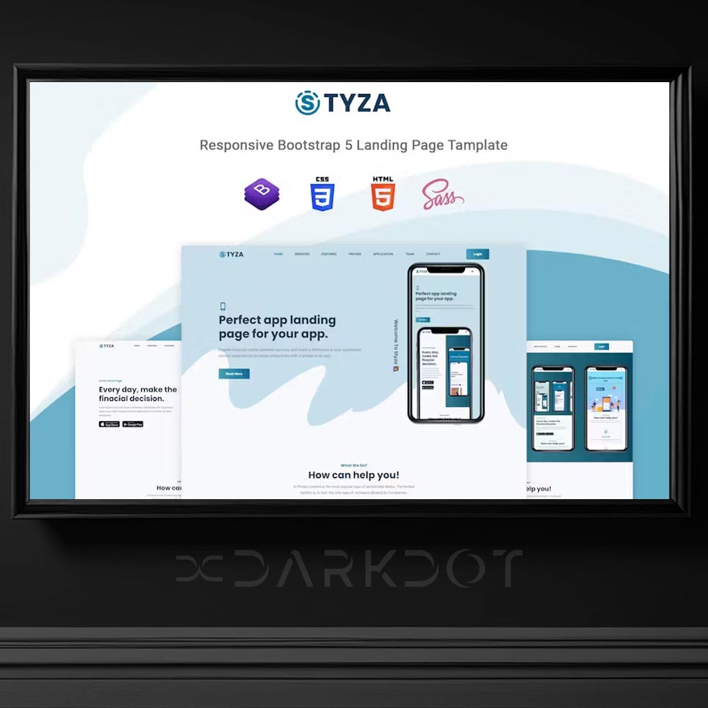 styza app mobil uygulama tasarim pazarlama web site html template