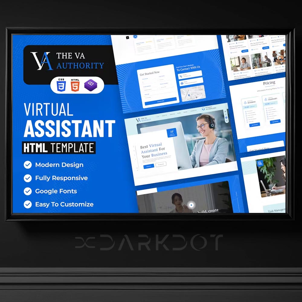 va authority sanal asistan yardimci temali html web site template