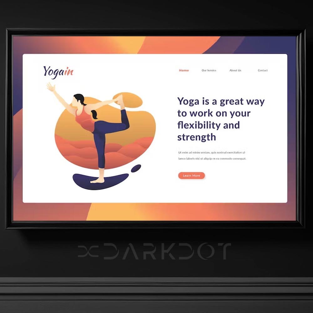 yoga yapan kadin illustrasyon yoga kursu banner slayt poster tema