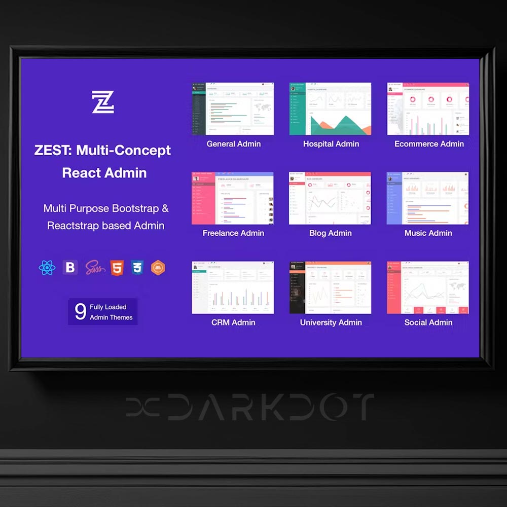 zest multi concept admin yonetici cok amacli kullanici paneli dashboard