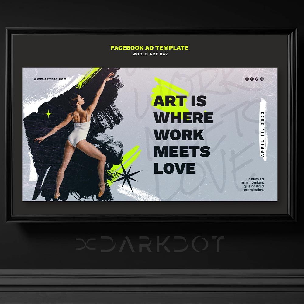 modern sanat dans kursu kadin dansci temali web site slayt afis banner