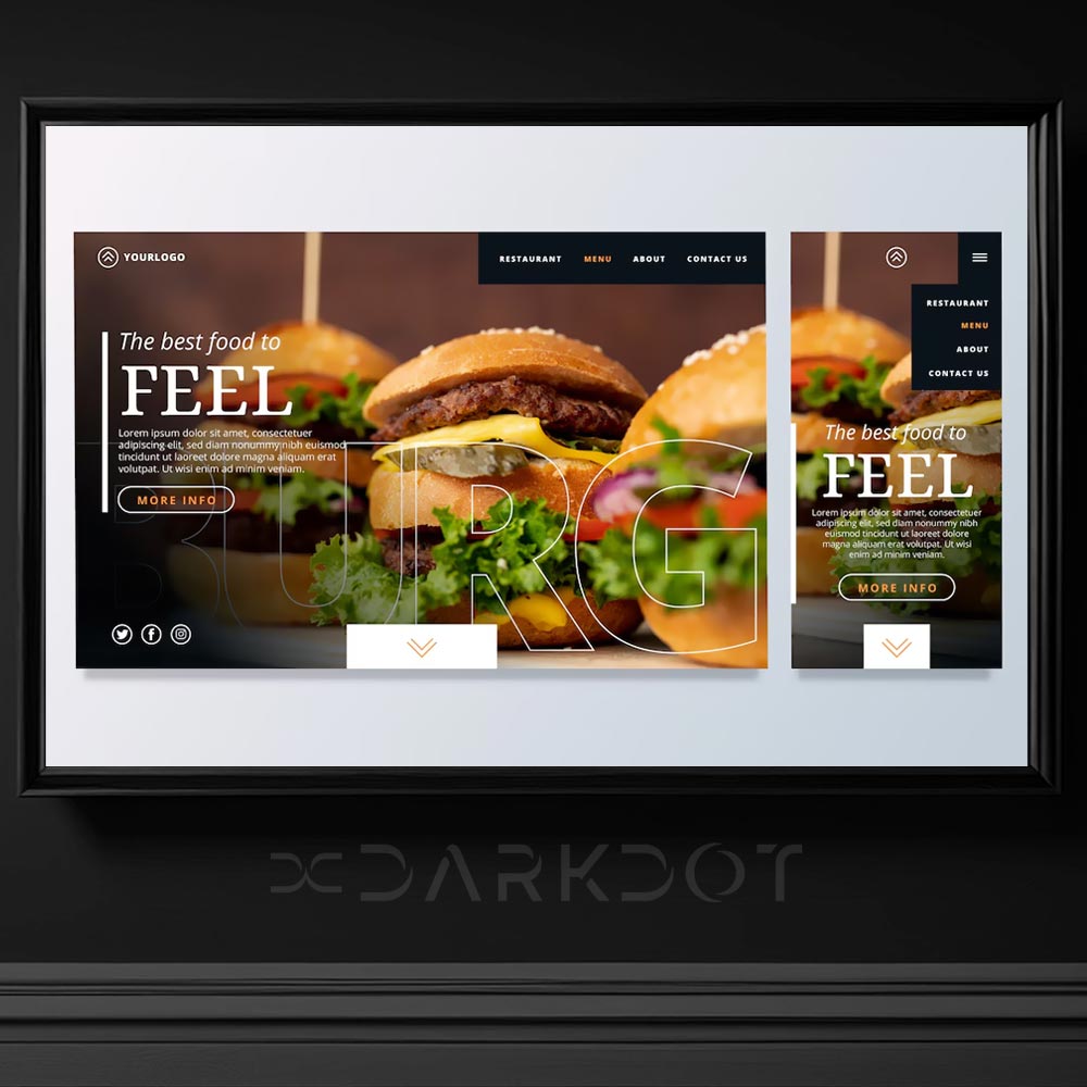 hamburger hazir yiyim fastfood web site acilis sayfa banner slayt tema