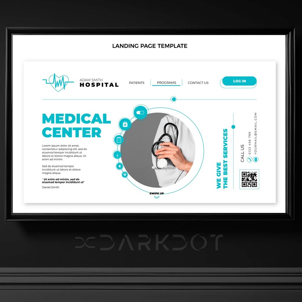 medikal hastane klinik web site acilis sayfasi banner slayt template