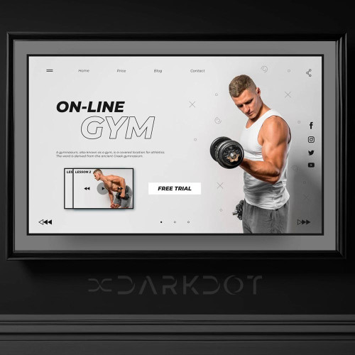 online fitness gym vucut gelistirme egitimi gym kursu banner afis poster