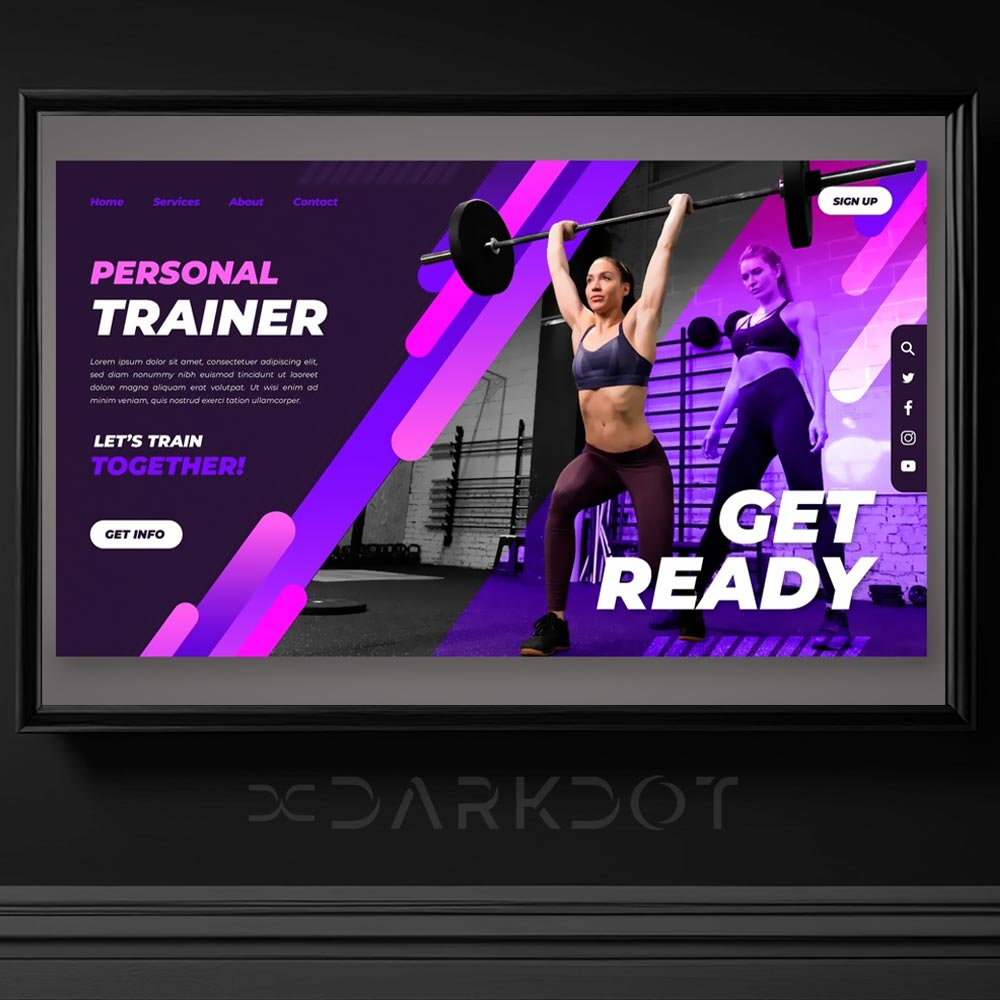 spor salonunda halter duz bar kaldiran guclu fit kadin banner template