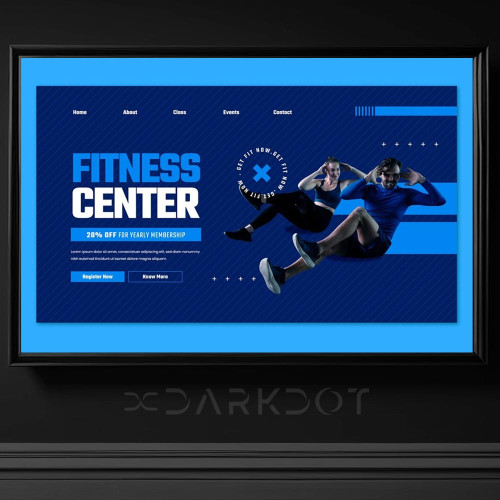 fitness center web site banner tema kadin erkek fit vucut calisma tema