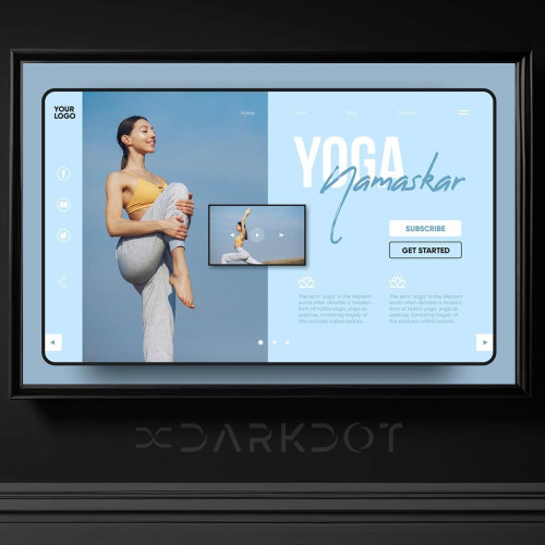 yoga namaskar yoga yapan kadin web site acilis sosyal medya tasarim