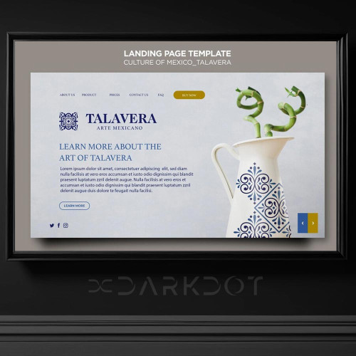 talavera desenli minimal vazo temali banner afis poster web slayt