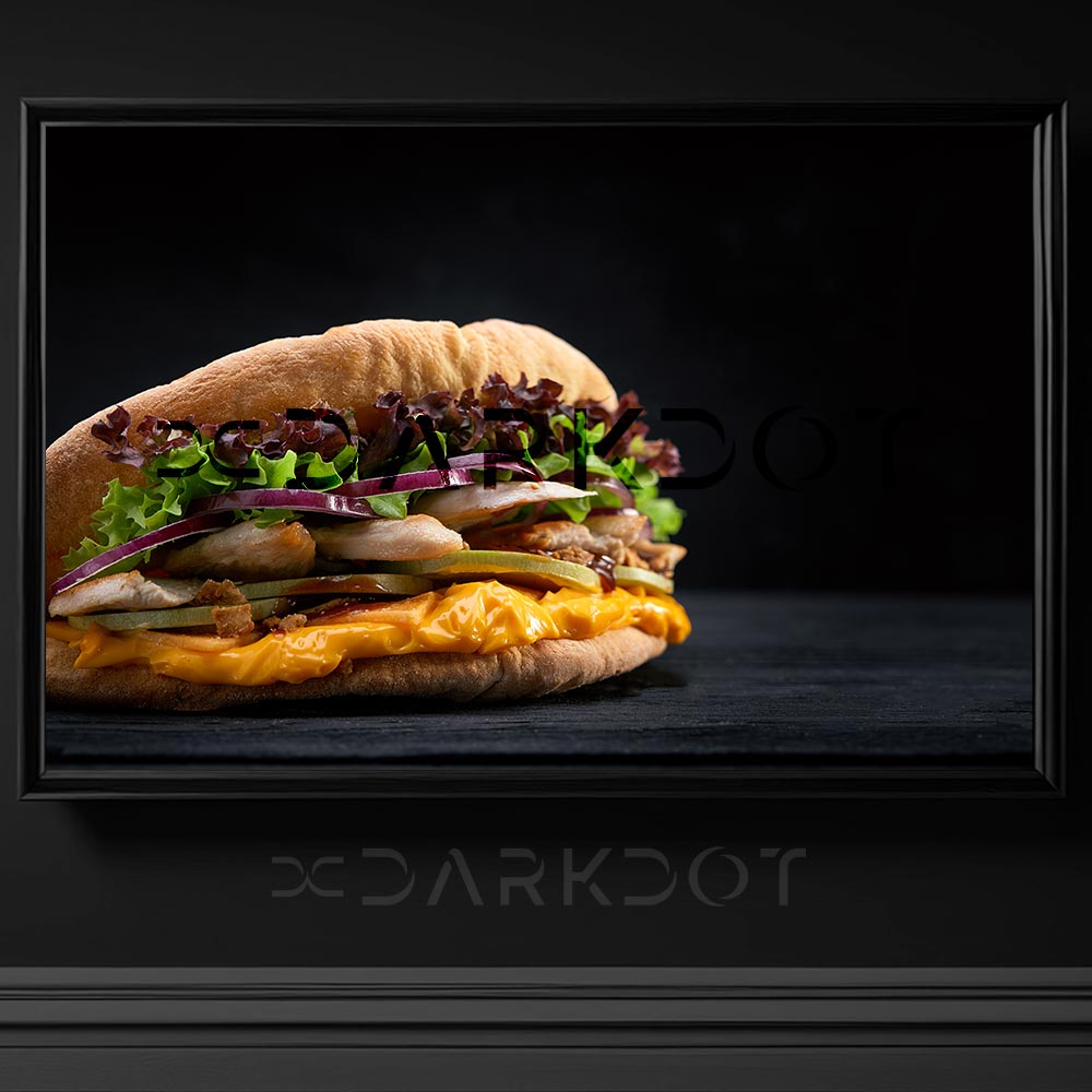 tavuk doner fotografi tombik pide ekmek arasi doner sandvic fotografi