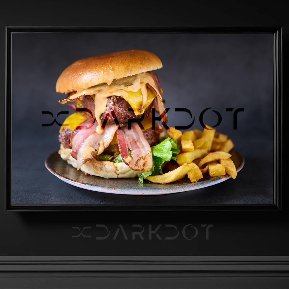 buyuk boy hamburger eti menu xl hamburger et ekmek patates kizartmasi