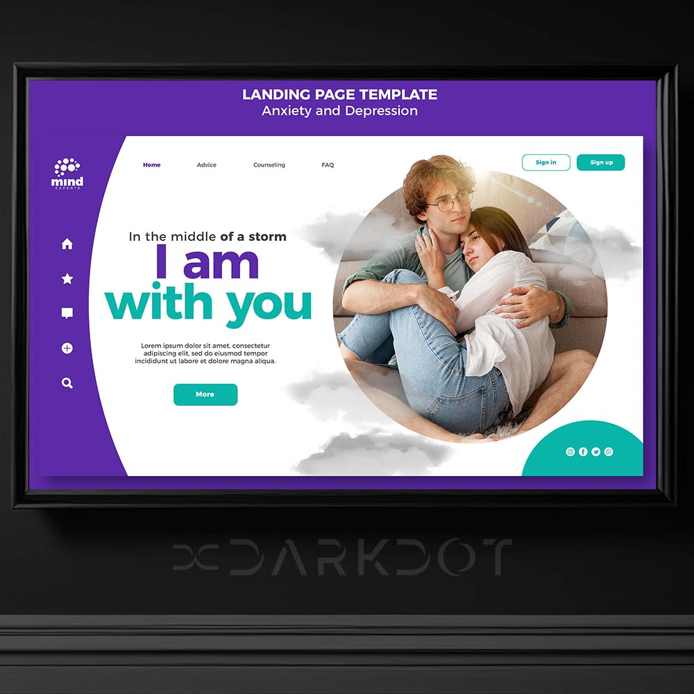 5023 yalnizlik kaygi anksiyete sevgi temali afis brosur web banner template