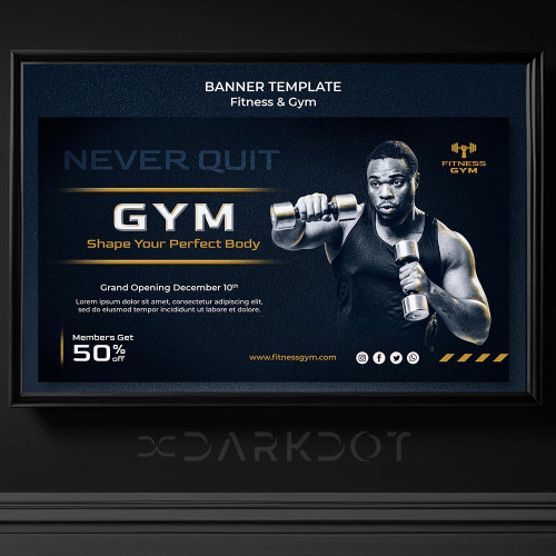 5122 gym fitness salonu web sitesi banner reklam slayt kapak tasarimi