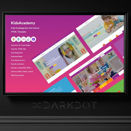 4737 kids kindergarten okul web site temasi html tema sablon okul tema