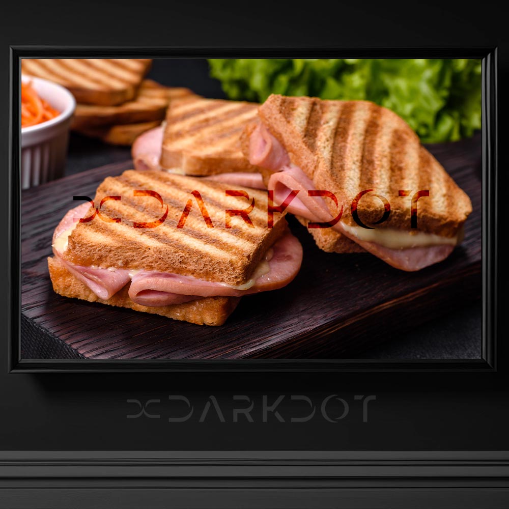 4777 lezzetli kare tost ekmegine ozel karisik jambonlu izgara tost gorsel