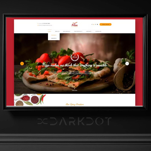 4881 pizzaci online alisveris web site html sablon pizza restoran web sablon