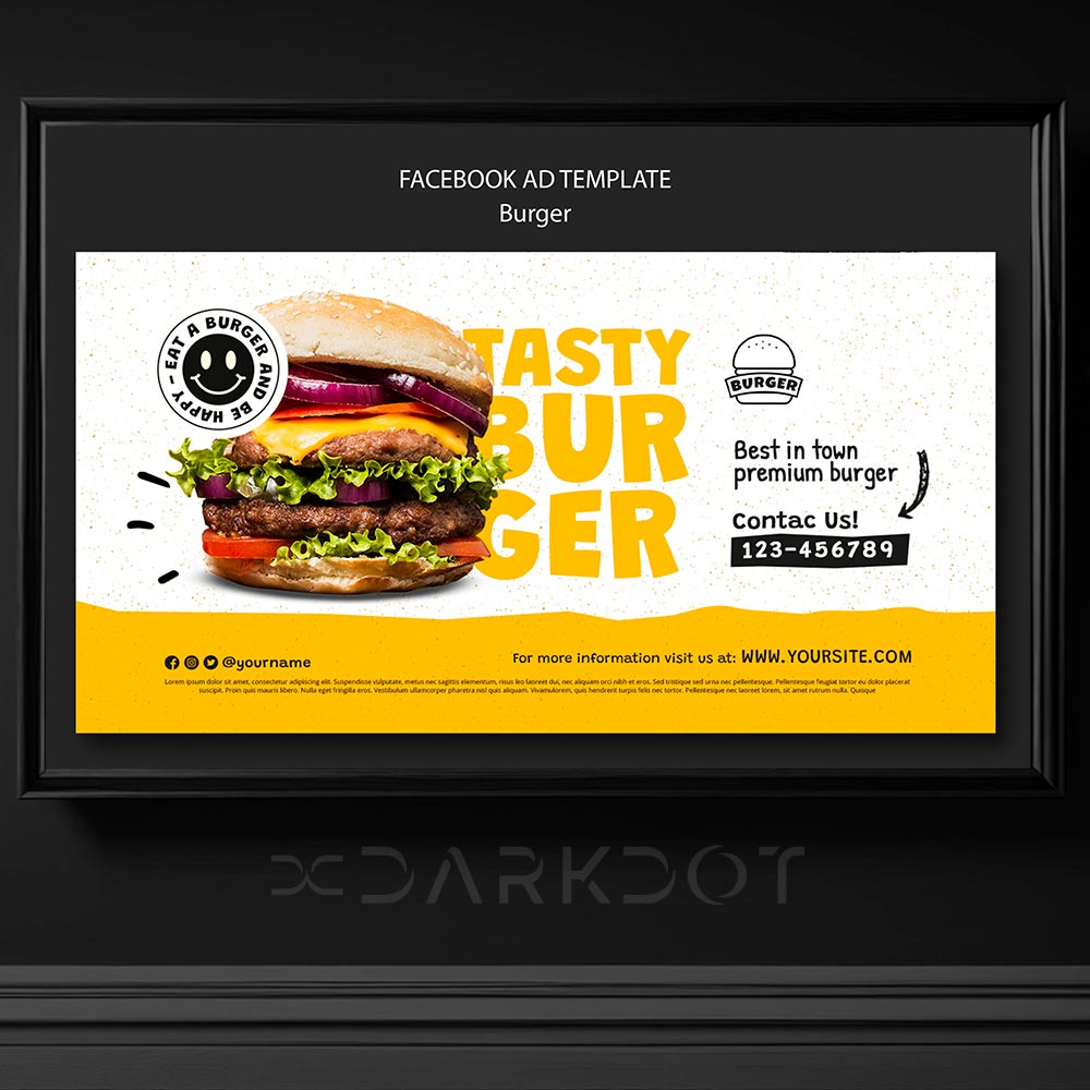 4918 hamburger temali reklam banneri psd tasarim mcdonalds burger