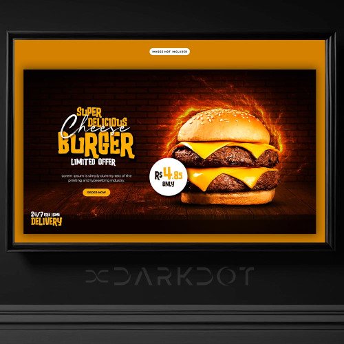 4919 hamburger reklam banner psd tasarimi indir psd template burger