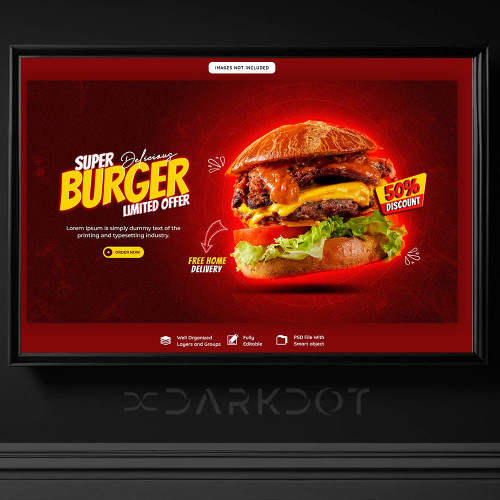 4920 hamburger banner tasarimi psd reklam tasarimi burger king tema