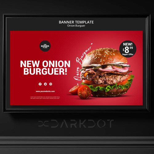 4921 hamburger temali banner tasarimi psd reklam mc donalds burger