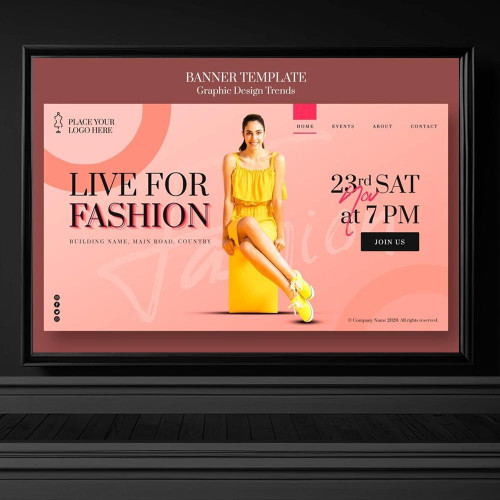 4436 fashion moda web site tasarim kapak banner moda dergi kapak banner psd