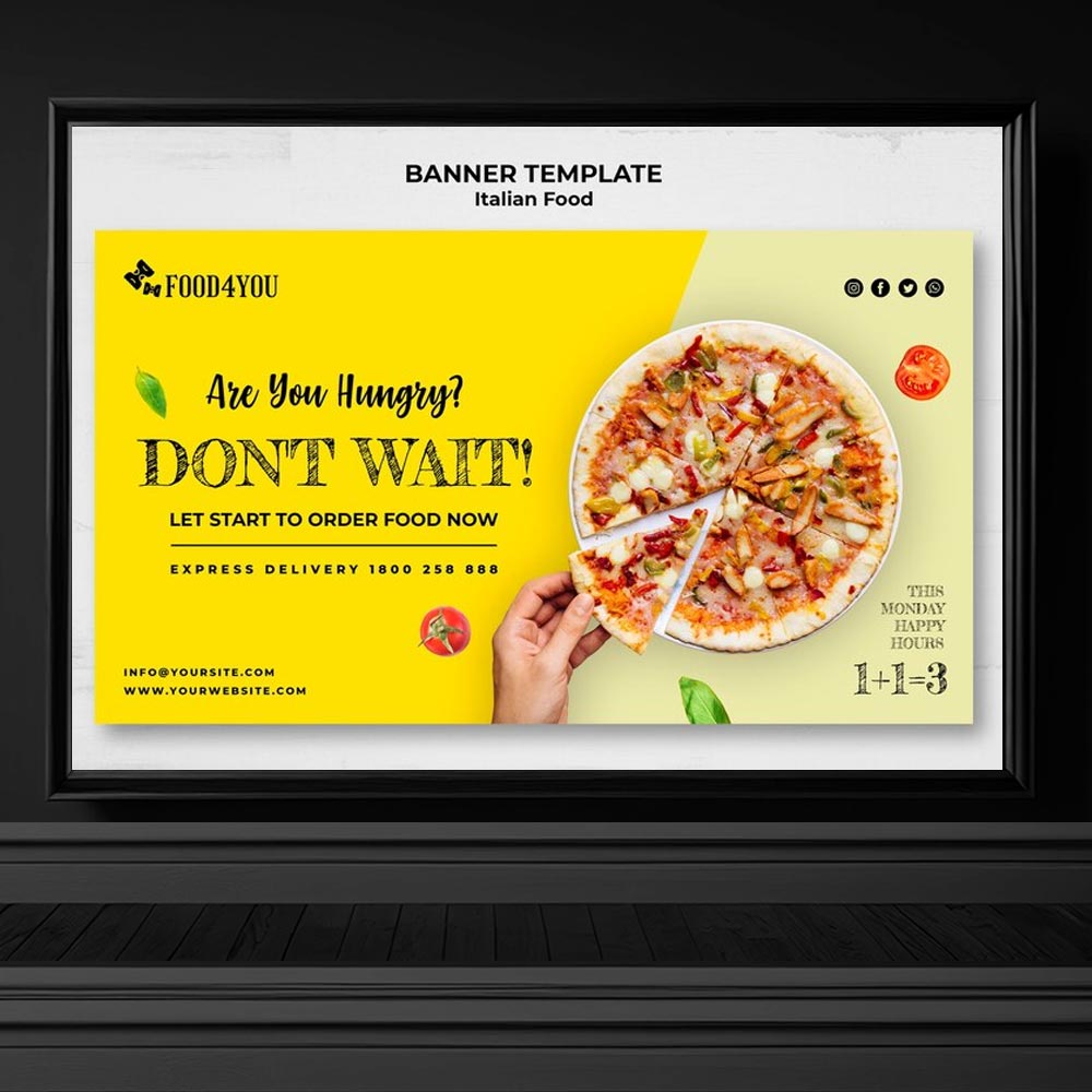 4389 pizzaci web sitesi banner tasarimi pizzaci el ilani brosur tasarimi psd indir