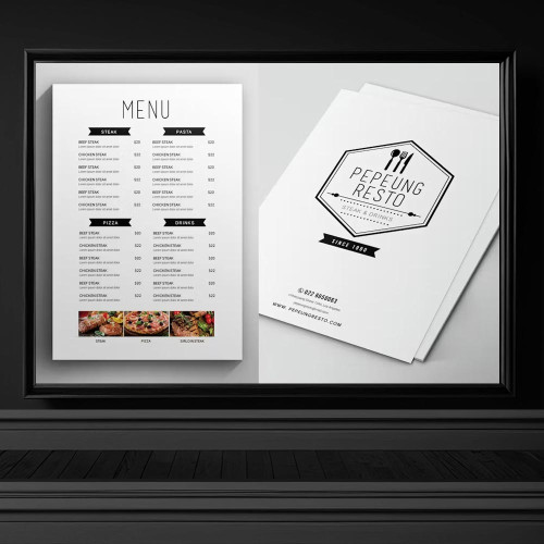 4141 minimal restoran menu cafe menu tasarimi menu tasarimlari psd tema indir