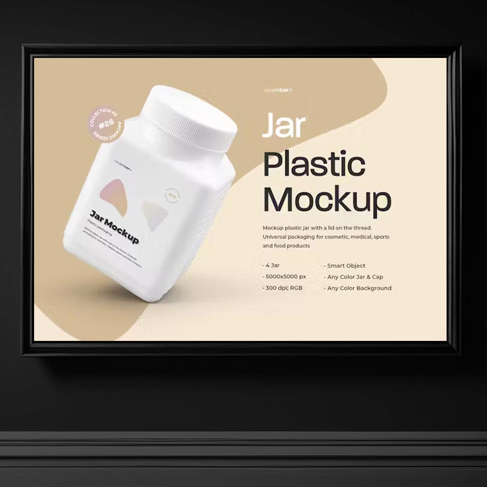 3865 kapakli plastik kavanoz psd mockup indir plastik kutu mockup psd kutu psd