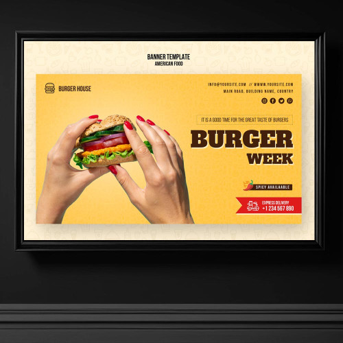 4011 hamburger web site banner hamburger etiket gida tasarimi elde hamburger