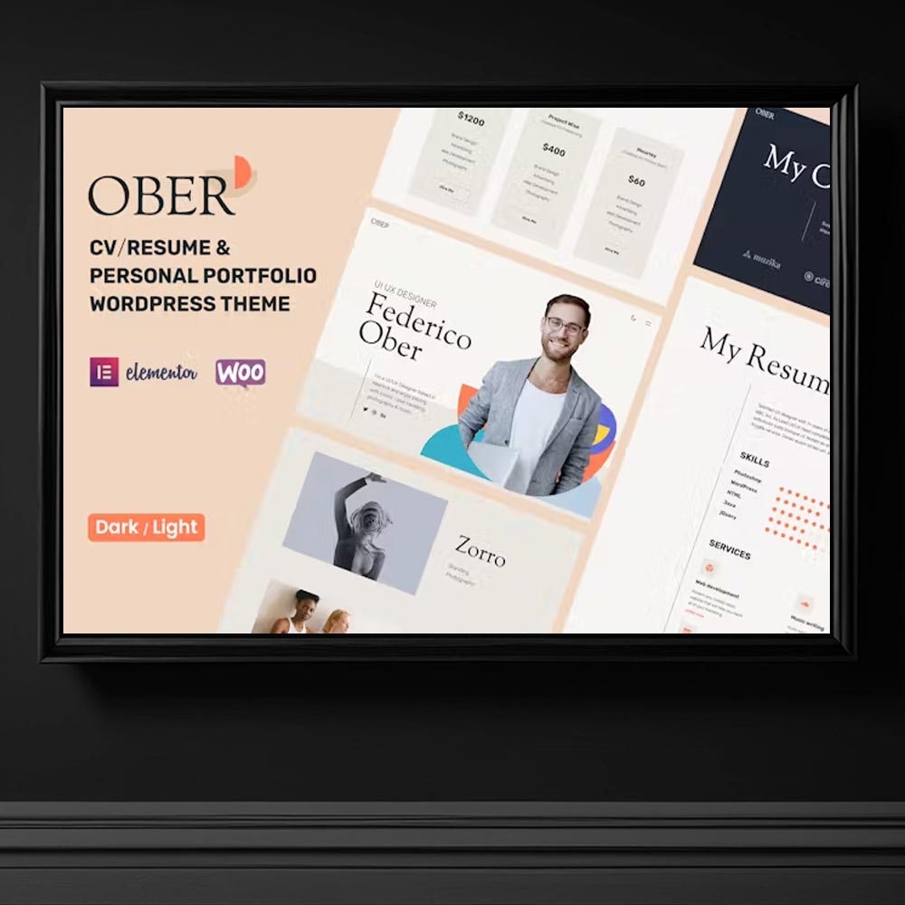 3774 ober wordpress tema kisisel cv freelancer portfolyo wordpress tema indir