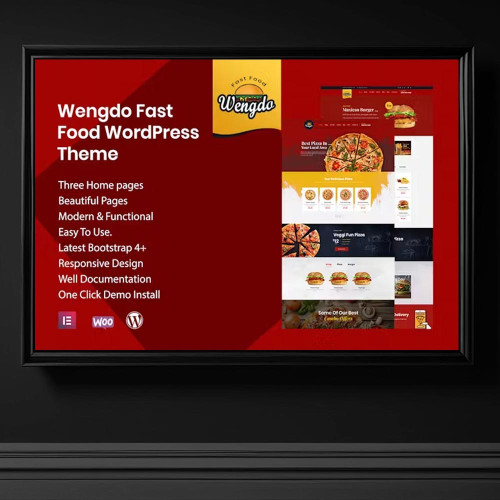 3840 wengdo fastfood burger pizza online alisveris siparis web site wordpress temasi