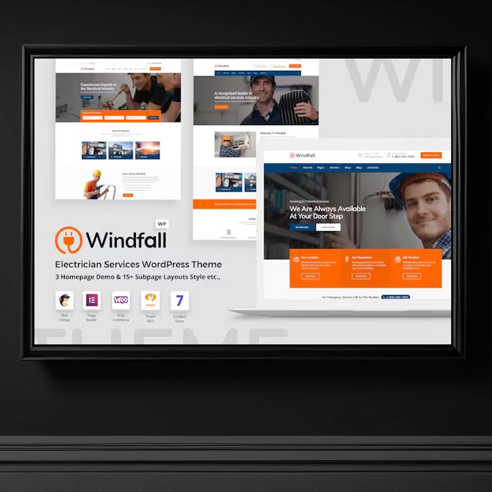 3843 windfall wordpress tema elektrik elektrikci tesisatci web site wordpress tema