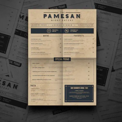 3492 Restoran menü tasarımı template shutterstock vintage restaurant menu envato