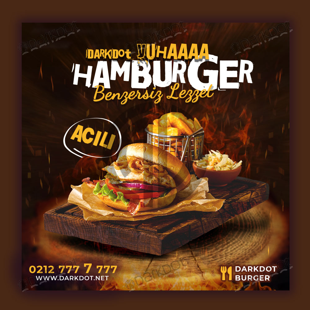 Sosyal Medya Tasarımı Burger King İndir
