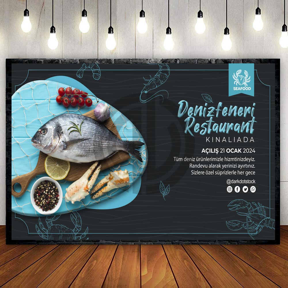 Balık Restaurant Banner Psd