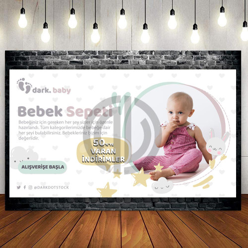 Website E-ticaret Bebek Banner Tasarımı Psd