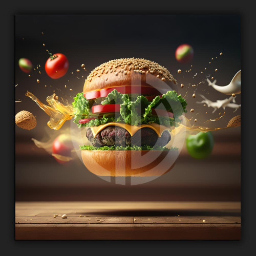 Hamburger fotoğrafı burger king renkli görsel png