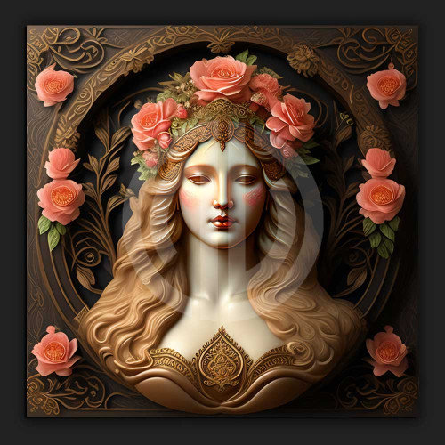 Nft illustrasyon mistik tanrıça avatar fotoğrafı