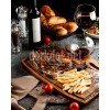 izgara et fotografi tabakta biftek menu