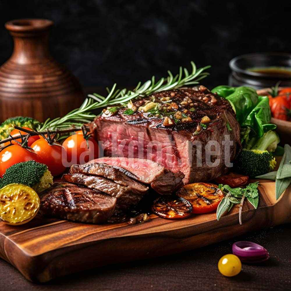 izgara biftek dilimlenmis et fotografi indir
