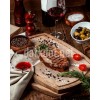 izgara biftek menu fotografi garniturleriyle