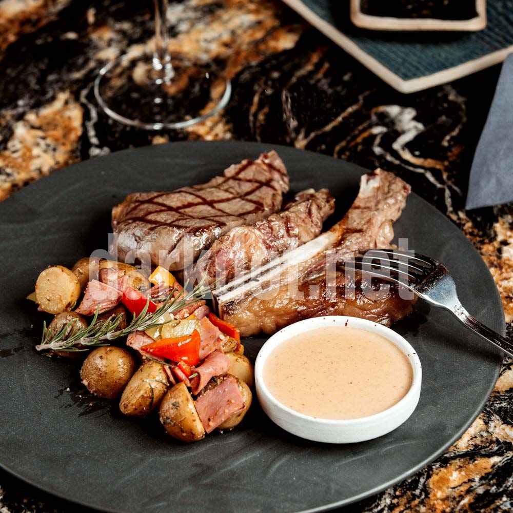 izgara biftek menu fotografi corba garniturler