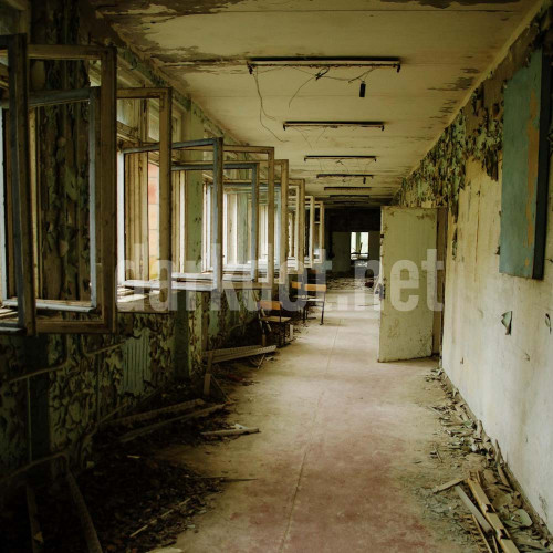 harabe hastane otel koridorlari fotografi