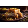 fistikli baklava fotogrflari sunum tabaginda indir
