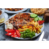 tavuk doner menu tabakta yesillik tursu patates