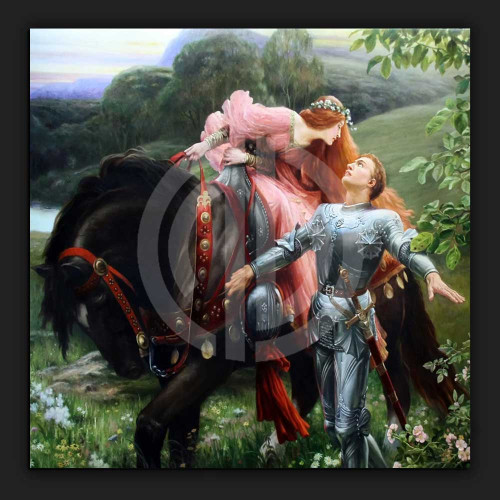 Nft yağlı boya at üstünde kadın ve asker resim