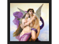 Dişi ve erkek melekler birlikte yağlı boya fotoğraf