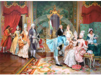 Aristokrasi sınıfı yağlı boya erkek kadın toplu fotoğraf